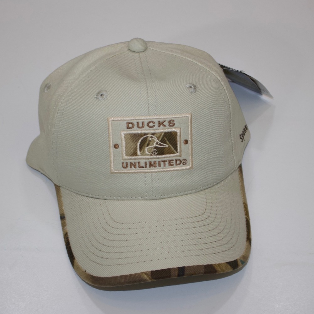 Ducks Unlimited Hat Snapback Men OSFM Khaki Camo Advantage Wetlands NWT